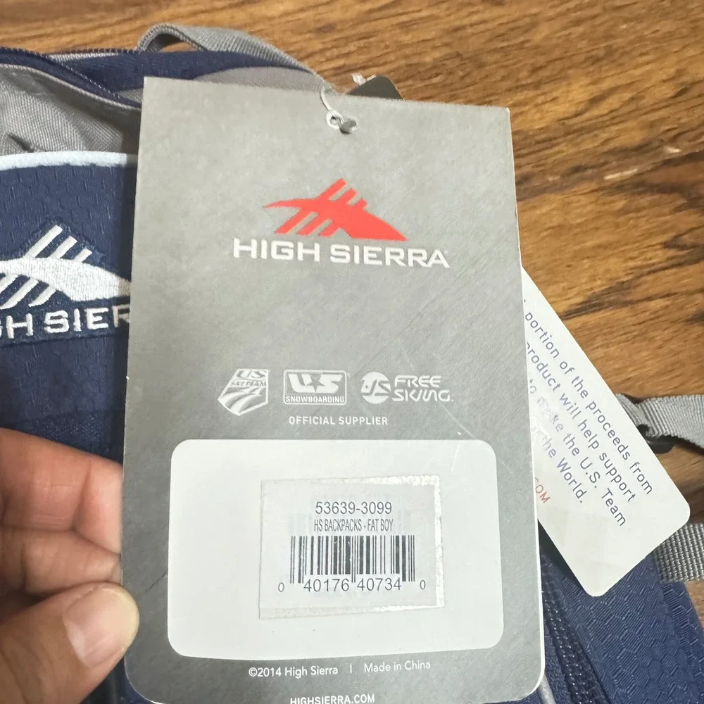 High Sierra Fat Boy Backpack Blue Gray Multi-Compartment‎ School NEW DEADSTOCK